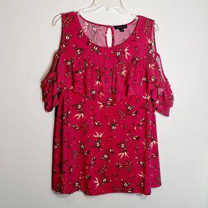 LANE BRYANT Cold Shoulder Jersey Tunic Top; Size 22/24